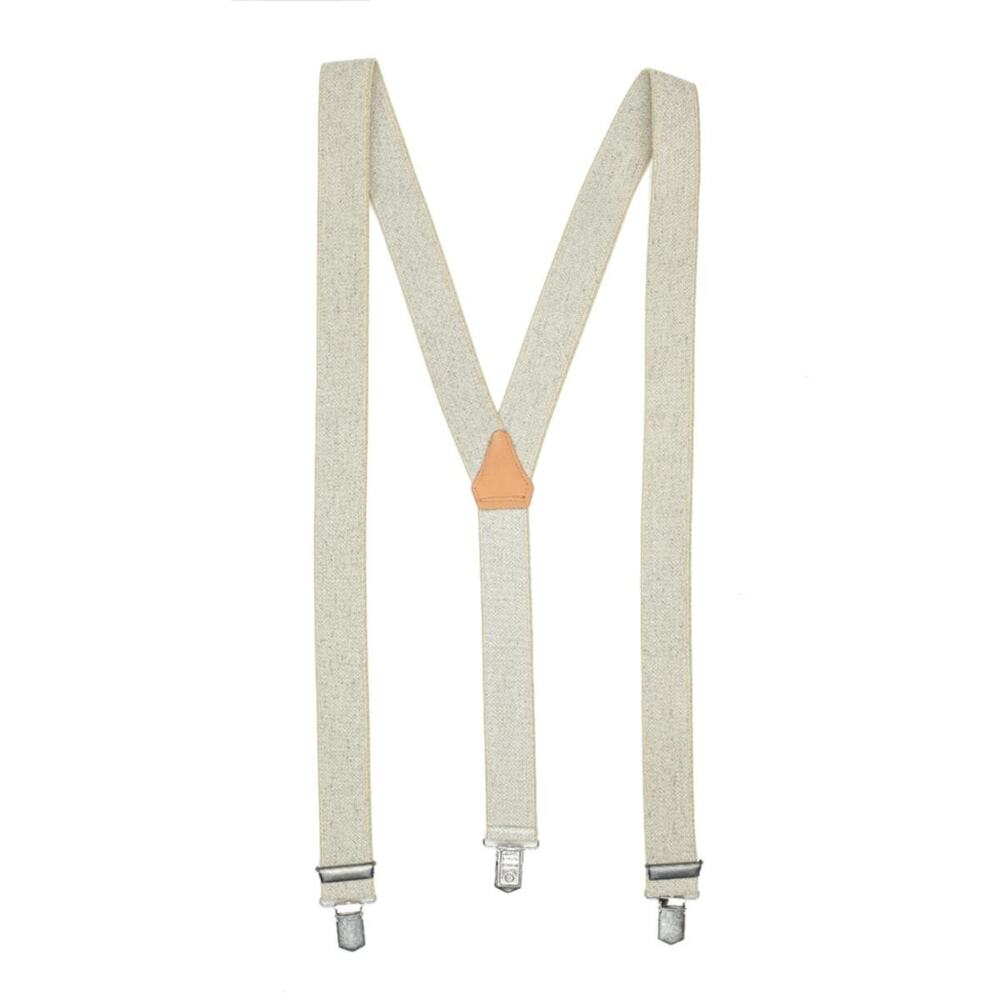 NWT Stars & Stripes Old Style western suspenders Clip white